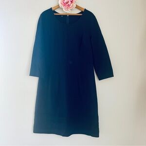 Talbots Classic Navy Long Sleeve Dress
